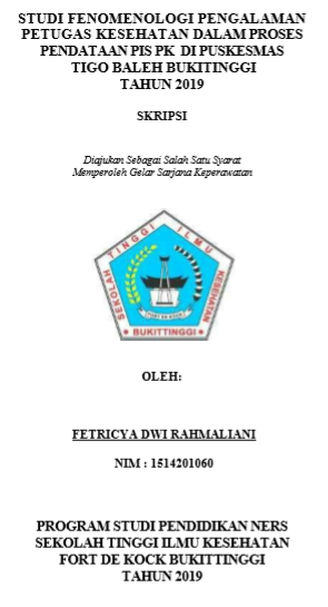 Studi Fenomenologi Pengalaman Petugas Kesehatan Dalam Proses Pendataan PIS PK Di Pukesmas Tigo Baleh Bukitinggi Tahun 2019