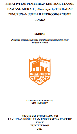 Efektivitas Pemberian Ekstrak Etanol Bawang Merah (Allium Cepa L) Terhadap Penurunan Jumlah Mikroorganisme Udara