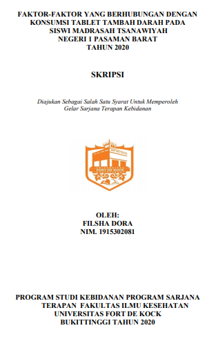 Faktor-Faktor Yang Berhubungan Dengan Konsumsi Tablet Tambah Darah Pada Siswi MTSN 01 Pasaman Barat Tahun 2020
