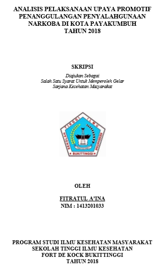 Analisis Pelaksanaan Upaya Promotif Penanggulangan Penyalahgunaan Narkoba Di Kota Payakumbuh Tahun 2018