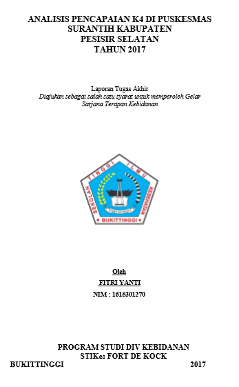 Analisis Pencapaian K4 di Puskesmas Surantih Kabupaten Pesisir Selatan Tahun 2017