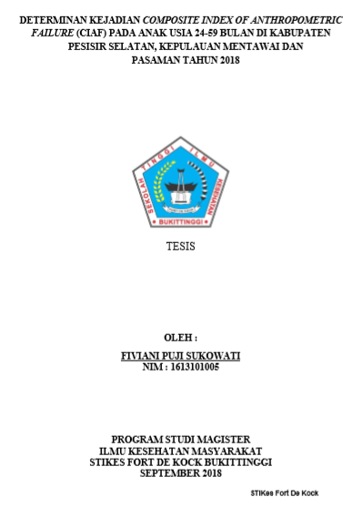 Determinan Kejadian Composite Index of Anthropometric Failure (CIAF) Pada Anak Usia 24-59 Bulan Di Kabupaten Pesisir Selatan, Kepulauan Mentawai Dan Pasaman Tahun 2018
