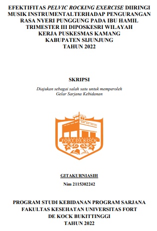 Efektifitas Pelvic Rocking Exercise Diiringi Musik Instrumental Terhadap Pengurangan Rasa Nyeri Punggung Pada Ibu Hamil Trimester III Diposkesri Wilayah Kerja Puskesmas Kamang Kabupaten Sijunjung Tahun 2022