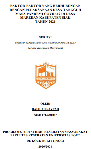 Faktor Faktor Yang Berhubungan Dengan Pelaksanaan Desa Tangguh Pada Masa Pandemi Covi-19 di Desa Maredan Kabupaten Siak Tahun 2021