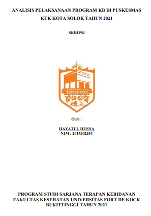 Analisis Pelaksanaan Program KB di Puskesmas KTK Kota Solok Tahun 2021