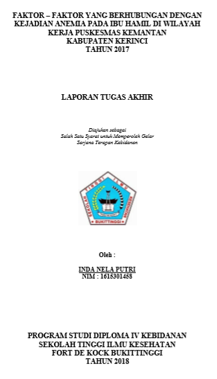 Faktor-Faktor yang Berhubungan dengan Kejadian Anemia pada Ibu Hamil di Wilayah Kerja Puskesmas Kemantan Kabupaten Kerinci Tahun 2017