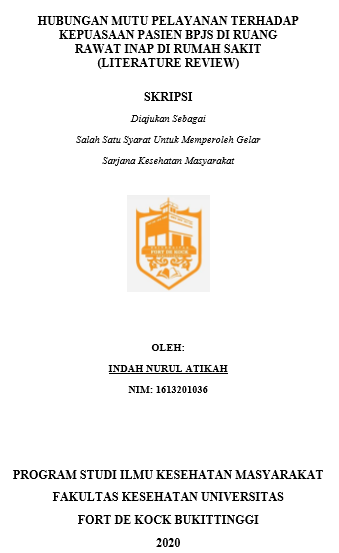 Literature Review : Hubungan Mutu Pelayanan Terhadap Kepuasan Pasien BPJS Rawat Inap di Rumah Sakit