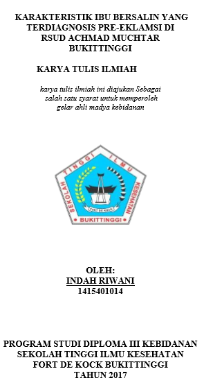 Gambaran Karakteristik Ibu Bersalin Dengan Kejadian Pre-eklamsi Di RSUD  Achmad Mochtar Bukittinggi Periode Januari sampai Desember 2016