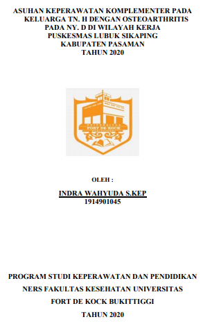 Asuhan Keperawatan Komplementer Pada Ny. D Dengan Osteoarthritis Di Wilayah Kerja Puskesmas Lubuk Sikaping Kabupaten Pasaman Tahun 2020