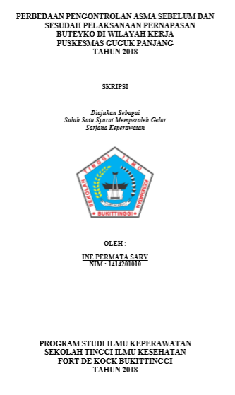 Perbedaan Pengontrolan  Asma Sebelum Dan Sesudah Pelaksaan Pernapasan Buteyko Tahun 2018