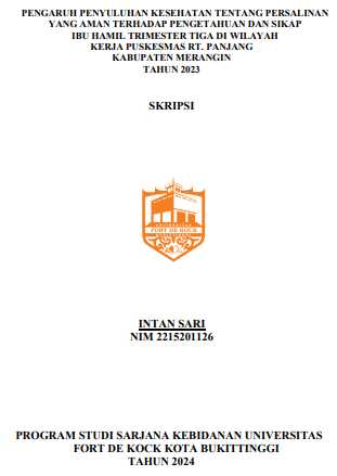 Pengaruh Penyuluhan Kesehatan Tentang Persalinan Yang Aman Terhadap Pengetahuan Dan Sikap Ibu Hamil Trimester Tiga Di Wilayah Kerja Puskesmas Rt. Panjang Kabupaten Merangin Tahun 2023