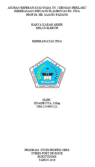 Asuhan Keperawatan Pada   Tn. J dengan Prilaku Kekerasan Di Ruang Flamboyan Rs. Jiwa Prof.Dr. Hb.  Saanin Padang