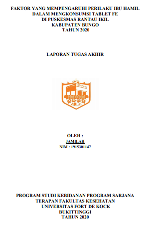 Faktor Yang Mempengaruhi Perilaku Ibu Hamil Dalam Mengkomsumsi Tablet Fe Di Puskesmas Rantau Ikil Kabupaten Bungo Tahun 2020