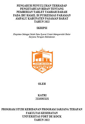 Pengaruh Penyuluhan Terhadap Pengetahuan Bidan Tentang Pemberian Tablet Tambah Darah Pada Ibu Hamil Di Puskesmas Paraman Ampalu Kabupaten Pasaman Barat Tahun 2022