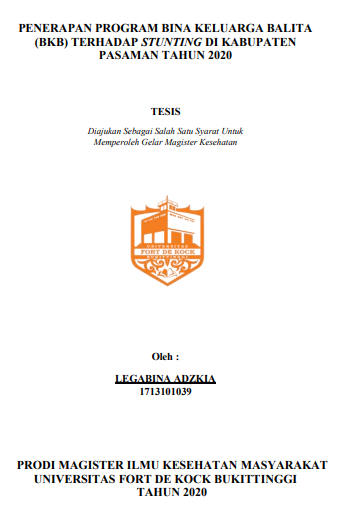 Penerapan Program Bina Keluarga Balita (BKB) Terhadap Stunting Di Kabupaten Pasaman Tahun 2020
