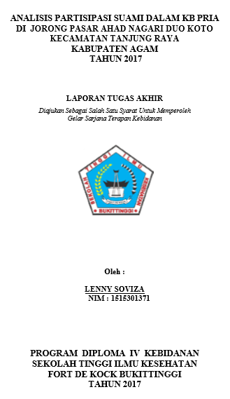 Analisis Partisipasi Suami Dalam KB Pria Di Jorong Pasar Ahad Nagari Duo Koto Kecamatan Tanjung Raya Kabupaten Agam Tahun 2017