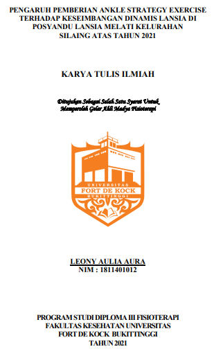 Pengaruh Pemberian Ankle Strategy Exercise Terhadap Keseimbangan Dinamis Lansia Di Posyandu Lansia Melati Kelurahan Silaing Atas Tahun 2021