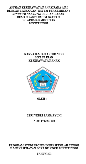 Asuhan  Keperawatan pada An.I dengan Sindrome Nefrotik di Ruang Anak RSAM  Bukittinggi Tahun 2018