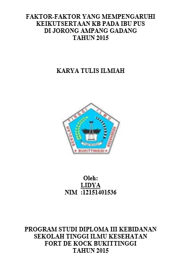 Faktor-Faktor Yang Mempengaruhi Keikutsertaan KB Pada Ibu Pus Di Jorong Ampang Gadang Tahun 2015