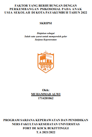 Faktor Yang Berhubungan Dengan Perkembangan Psikososial Pada Anak Usia Sekolah Di Kota Payakumbuh Tahun 2022