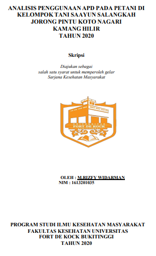 Analisis Penggunaan APD Pada Petani Di Kelompok Tani Saayun Kamang Hilir Tahun 2020