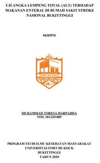 Uji Angka Lempeng Total (ALT) Terhadap Makanan Enteral Di Rumah Sakit Stroke Nasional Bukittinggi Tahun 2020