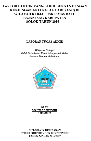 Faktor  Faktor Yang Berhubungan Dengan Kunjungan Antenatal Care (ANC) Di Wilayah Kerja Puskesmas Batu Bajanjang Kabupaten Solok Tahun 2017