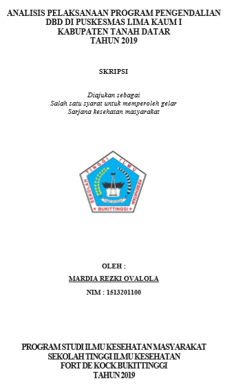 Analisis Pelaksanaan Program Pengendalian DBD Di Puskesmas Lima Kaum I Kabupaten Tanah Datar Tahun 2019