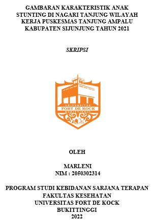 Gambaran Karakteristik Anak Stunting Di Nagari Tanjung Wilayah Kerja Puskesmas Tanjung Ampalu Kabupaten Sijunjung Tahun 2021
