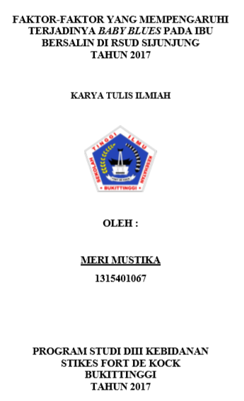 Faktor  faktor yang mempengaruhi terjadinya  baby blus pada ibu bersalin di RSUD Sijunjung tahun 2017
