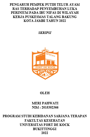 Pengaruh Pempek Putih Telur Ayam Ras Terhadap Penyembuhan Luka Perinium Pada Ibu Nifas Di Wilayah Kerja Puskesmas Talang Bakung Kota Jambi Tahun 2022