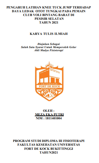 Pengaruh Latihan Knee Tuck Jump Terhadap Daya Ledak Otot Tungkai Pada Pemain Club Voli Bintang Barat Di Pesisir Selatan Tahun 2021