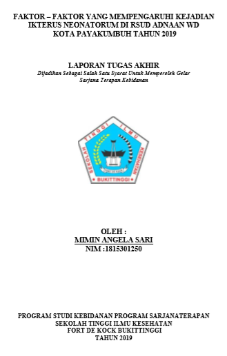 Faktor  Faktor Yang Mempengaruhi Kejadian Ikterus Neonatorum Di RSUD Dr. Adnaan WD Kota Payakumbuh Tahun 2019