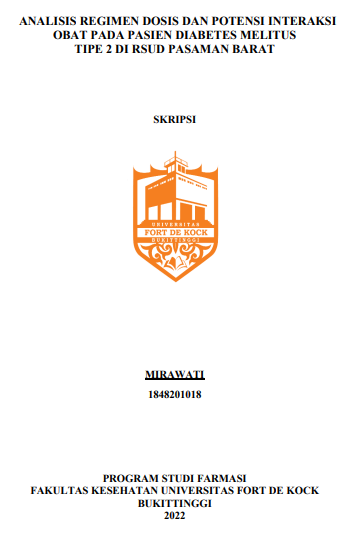 Analisis Regimen Dosis Dan Potensi Interaksi Obat Pada Pasien Diabetes Melitus Tipe 2 Di RSUD Pasaman Barat