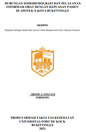 Hubungan Sosiodemografi Dan Pelayanan Informasi Obat Dengan Kepuasan Pasien Di Apotek X Kota Bukittinggi