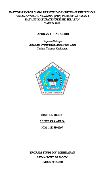 Faktor-Faktor yang berhubungan terjadinya Pre-Menstruasi Syndrom pada siswi SMAN 1 Bayang Kabupaten Pesisir Selatan Tahun 2016