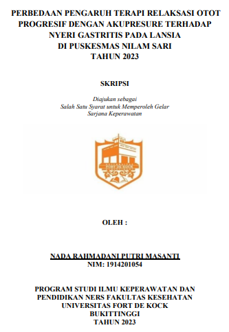 Perbedaan Pengaruh Terapi Relaksasi Otot Progresif Dengan Akupresure Terhadap Nyeri Gastritis Pada Lansia Di Puskesmas Nilam Sari Tahun 2023