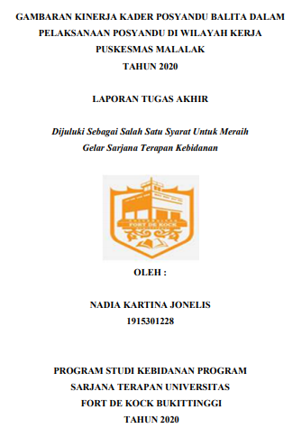 Gambaran Kinerja Kader Posyandu Dalam Pelaksanaan Posyandu Balita Di Wilayah Kerja Puskesmas Malalak Tahun 2020