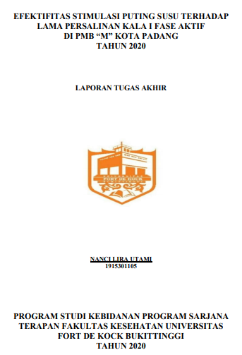Efektifitas Stimulasi Puting Susu Terhadap Lama Persalinan Kala I Fase Aktif di PMB M Kota Padang Tahun 2020
