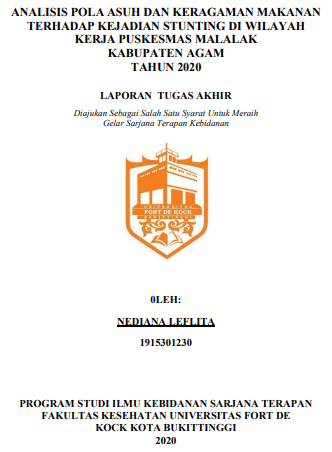 Analisis Pola Asuh dan Keragaman Makanan terhadap Kejadian Stunting di Wilayah Kerja Puskesmas Malalak Kabupaten Agam Tahun 2020