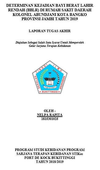 Determinan Kejadian Bayi Berat Lahir Rendah (BBLR) Di Rumah Sakit Daerah Kolonel Abundjani Kota Bangko Provinsi Jambi Tahun 2019