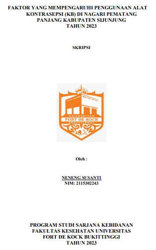 Faktor Yang Mempengaruhi Penggunaan Alat Kontrasepsi (KB) Di Nagari Pematang Panjang Kabupaten Sijunjung Tahun 2023