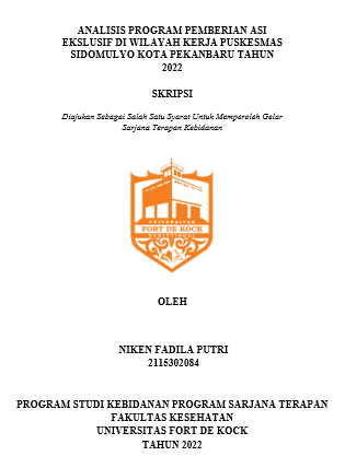 Analisis Program Pemberian Asi Ekslusif Di Wilayah Kerja Puskesmas Sidomulyo Kota Pekanbaru Tahun 2022
