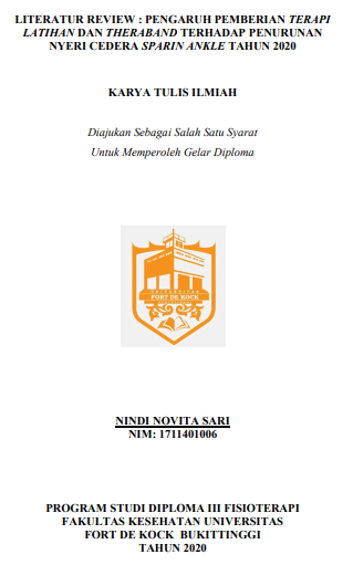 Literature Review : Pengaruh Pemberian Terapi Latihan Dan Theraband Terhadap Penurunan Nyeri Pada Pemain Sepak Bola Rao Fc Post Cedera Sprain Ankle Tahun 2020