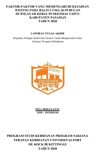 Faktor-Faktor Yang Mempengaruhi Kejadian Wasting Pada Balita Usia 36  59 Bulan di Wilayah Kerja Puskesmas Rao Kabupaten Pasaman Tahun 2020