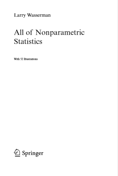 All of Nonparametric Statistics