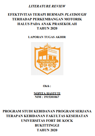 Literature Review : Efektivitas Terapi Bermain Playdough Terhadap Perkembangan Motorik Halus pada Anak Prasekolah Tahun 2020