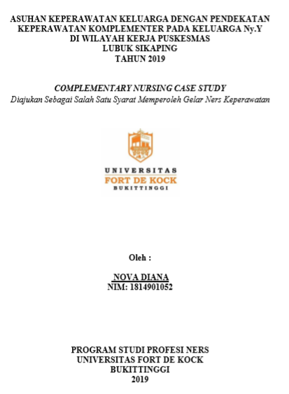 Asuhan Keperawatan  Terapi Komplementer Pada Keluarga Ny. Y Dengan Tahap Perkembangan  Keluarga Dewasa di Jorong Tikalak Wilayah Kerja Puskesmas Lubuk  Sikaping Tahun 2019