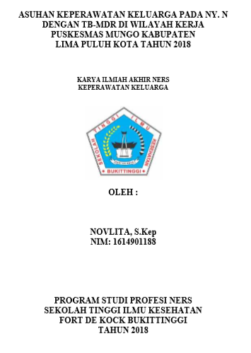 Asuhan Keperawatan Keluarga Pada Ny. N Dengan TB-MDR Di Wilayah Kerja Puskesmas Mungo Kabupaten Lima Puluh Kota Tahun 2018