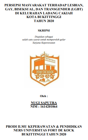 Persepsi Masyarakat Terhadap LGBT (Lesbian, Gay, Biseksual Dan Transgender) di Kelurahan Ladang Cakiah Kota Bukittinggi Tahun 2019